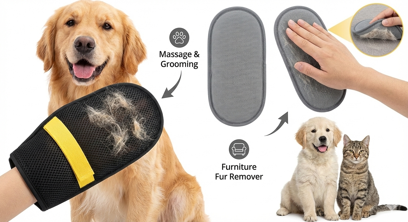 Pet Grooming & Cleaning Gloves